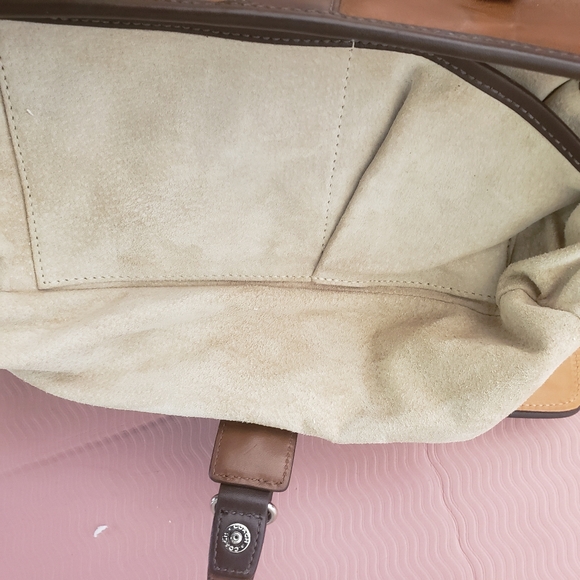 Coach Limited Edition 7547 Hampton Leather Satchel Brown Tan Y2K Vintage - Picture 11 of 16